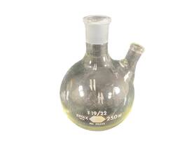 2-neck Kimax Kimble Kontes 25323 Glass 250ml 19/22 10mm Id Side Port Round Bottom Flask 2-neck Kimax Kimble Kontes 25323 Glass 250ml 19/22 10mm Id Side Port Round Bottom Flask