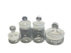 1682-5030 Kimax Kimble Pyrex Unbranded Mixed Lot Lab Glass 12ml 33ml 35ml Low And Tall Form Weighing Bottles Stoppers