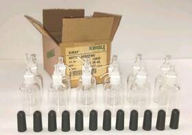 15063 Kimble Kimax Bottle Dropers Case Of 12 Nos Made In U.s.a