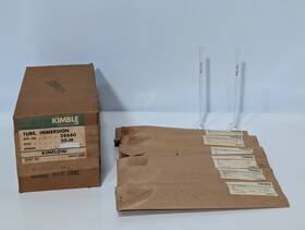 28660 Kimble Lot Of 6 Kimax Kimflow Immersion Tubes 30m Lab Glass Made In Usa