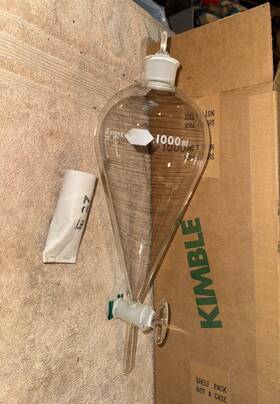 29048 Kimble Kimax 1000ml Separatory Funnel # - New In Open Box
