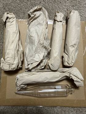 45240-100 Kimble Box Of 6 Kimax 8 Inch Standard Oil Graduated Centrifuge Tube 100ml