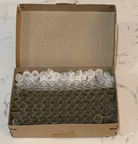 60975-l Kimble Vials And Stoppers 70 Total 14.5 X 45 Mm Dram #60975-l