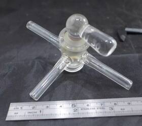 802000-0002 Kimble Kontes Glass 3-way Valve 90 T-bore Solid Plug 2mm Bore #802000-0002