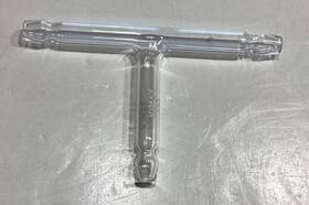 893500-0021 Kimble Kimax Glass Inch T Shaped Serrated Hose Connecting Tube 51mm X 89mm
