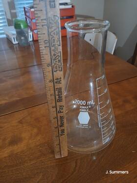 9723287 Kimble Kimax 2000ml Glass Flasks With Reinforced Beaded Top Number 26650