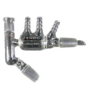 287120-0000 Kimble Kontes Short Path Vigreux Distillation Head 14/20 Jnt
