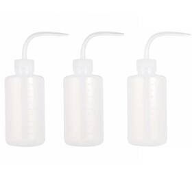 Kingwei 717378160662 Wash Bottles 3pcs 250ml Plastic Safety Bottle Convenient Transparent Squ