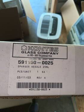591150-0025 Kontes Lot 16 - 25 Ml Sparge Tube Vessels