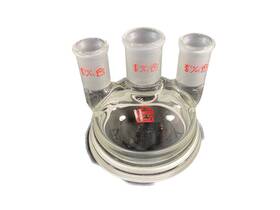 612500-0022 Kontes Kimble Kimax Glass 29/42 24/40 3-neck 4 Inch Flange Reaction Vessel Flask Lid