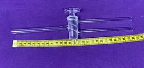 833000-0002 Kontes Kimble Kimax Three-way 2mm Double Oblique Bore Stopcock With Glass Plug 10-5/8 Inch