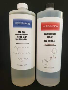 5436 Kraft Chemical Benzyl Benzoate Mct Oil Usp/nf Ep/bp 32 Ounce Bottles Bundle