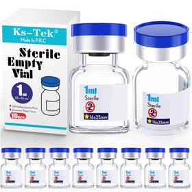 Ksiitekslab 768461743149 Ks-tek Sterile Empty Vials With Self Healing 1ml Clear