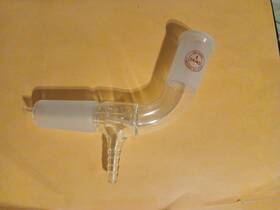 Zkjg2440 Lab Glass 24/40 Adapter Vacuum Take Off 105 Bend Take-off With Hose Connector