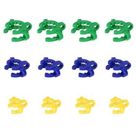 Labasics 843798150379 12 Pcs Keck Clamp Set Plastic Joint Clips 14/19/24 Mm For Glass Joints