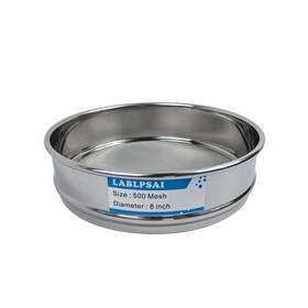A00084 Lablpsai 500 Mesh Lab Sieves 8 Inch Diameter 304 Stainless Steel Wire Cloth Test Sieve For