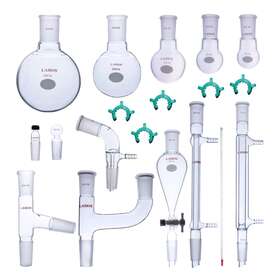 Hmk0103 Laboy Glass Organic Chemistry Kit 24/40 Lab Glassware Set Apparatus 19pcs