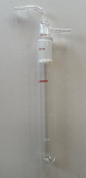 Hmv010115 Laboy Glass Vacuum Cold Trap 2-part With 10 Mm Serrated Hose 200mm Length Bel