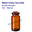 Lbsv210a Membrane Solutions Amber Vial Crimp Top Bevelled Flat Bottom Hplc