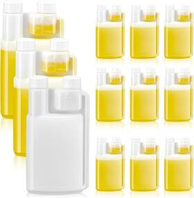 If-lounsweer-3424 Lounsweer 12 Pcs Plastic Flask With Built In 1oz Shot Glass 32 Ounces Clear