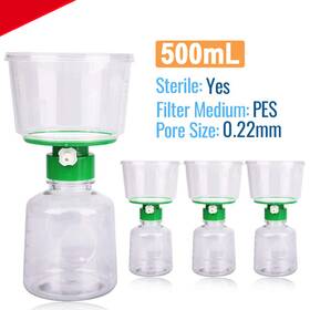 Vfppes222500-4p Membrane Solutions 500ml Sterile Bottle Top Vacuum Filter Units With 0.22um Pes Pack Of 4