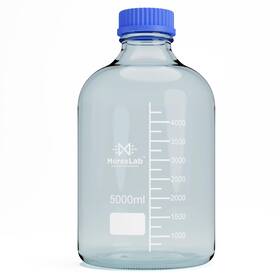 Morexlab 689860916807 5000ml Storage Glass Bottles 1pc Round Media - C