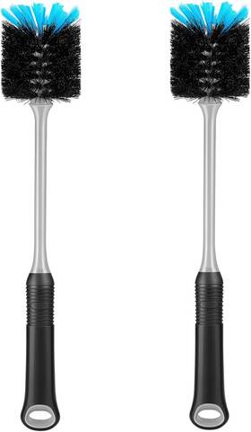Jb039 Mosolan Water Bottle Cleaning Brush Long Handle 2 Count Pack Of 1 Black Blue