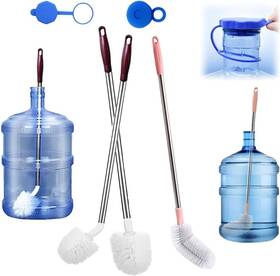 Sts-5 Musibo Bottle Brush 3 Pack Long Handled Bucket Brushes With 2 Water Jug Caps White