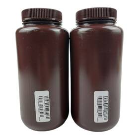05406 Nalgene Laboratory Grade Wide Mouth Hdpe Amber Bottle 1000 Ml Lot Of 2