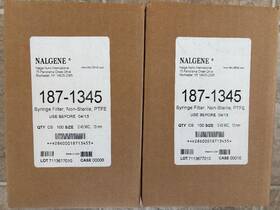 187-1345 Nalgene Two Syringe Filter Non-sterile Ptfe 0.45um 13 Mm 100/pk Exp Free Ship