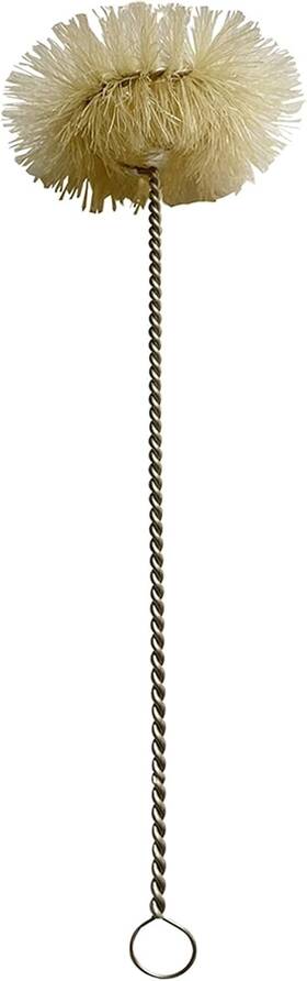 Vr2642-r Newferu Stainless Steel Soda Bottle Cleaning Brush In Natural Boar Round