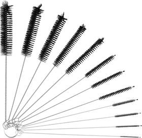 Tb-12 Niuxtool Tube Cleaning Brush 12pcs Set 8 Inch Long Nylon Flexible Black -