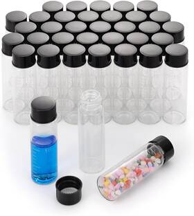 Njvial 798336760131 36pcs 15ml 1/2oz Small Glass Vials With Lids And Scale Lab Sample