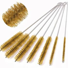 No240515bm Notoke 7 Pcs Brass Wire Tube Brush Kit Bottle Brushes 11ftft Long-handle