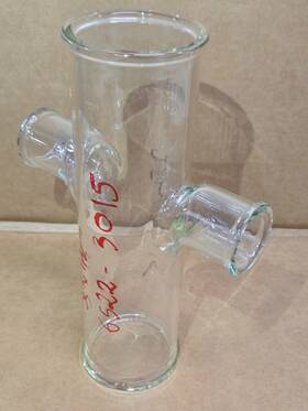 6522-3015 O-i/schott Kimax 3 Inch X 1-1/2 Double Sanitary T Tee Glass Pipe Fitting