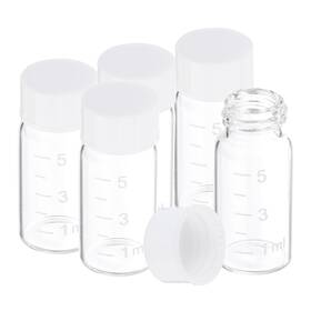 Pta250223tt000760 Patikil Small Glass Sample Bottles With Lids 5 Pcs 5ml White/clear