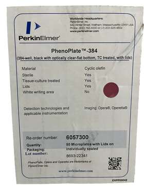 6057300 Perkinelmer Microplates Phenoplate 384 Case Of 50