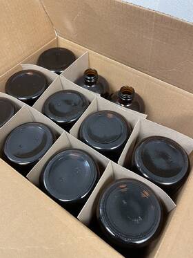 D-0167-32 Piramal Glass Usa D0167-32 32oz Amber Boston Round Bottles Case Of 11