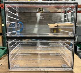 2-chamber Plas-labs 863-cg/ns 24x18x24 Inch Desiccator Cubicle Hygrometer