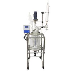 13-220567 Preasion 20l Double Layer Lab Reactor With High Borosilicate Glass And Ptfe Valves 110v Con