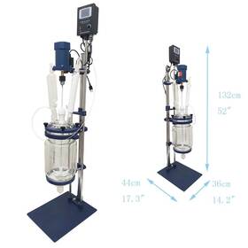 220636-131313 Preasion 110v 5l Laboratory Jacketed Reactor Glass Reac