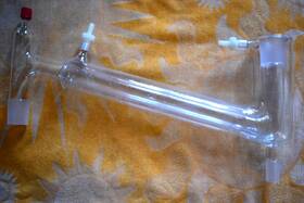 Prg-7326 Prism Research Lab Glass 45/50 Unique Distillation Head. Poly Twist Valves 29/42