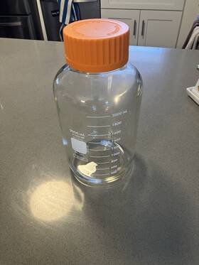 1397-2l Pyrex 2l 2000ml Wide Mouth Reagent Media Mottle