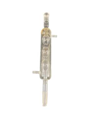 2480-200 Pyrex Glass 19/38 3-bulb 200mm Jacket 350mm Oal Allihn Condenser