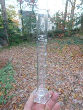 3022-50 Pyrex 1 Corning 50ml Graduated Cylinder With Single Metric Scale 9 Inch