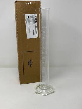 3025-250 Pyrex 250ml Graduated Cylinder Double Scale 2ml Intervals New