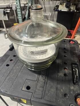 3120-250 Pyrex Corning Glass 7.5l Large Vacuum Desiccator 55/38 Sleeve 230 Plate