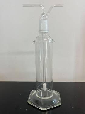 317770-500ecso Pyrex 500 Ml Gas Washing Bottle With Extra Coarse Fritted Cylinder