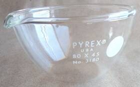 3180-80 Pyrex Corning #3180-80 80 X 45mm 140ml Flat Bottom Evaporating Dishes