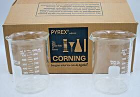 1000-il Pyrex 420110 5pc Corning Ny 1000ml Glass Beaker Graduated Griffin